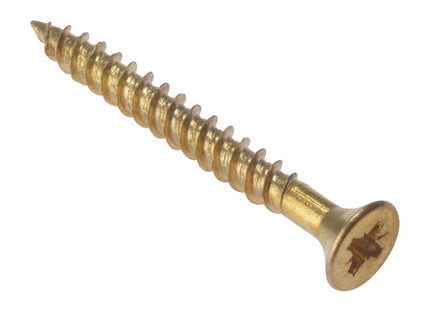 Forgefix General Purpose Pozi Screw Csk Tt Electro Brass 1.1/2In X 8 Box 200