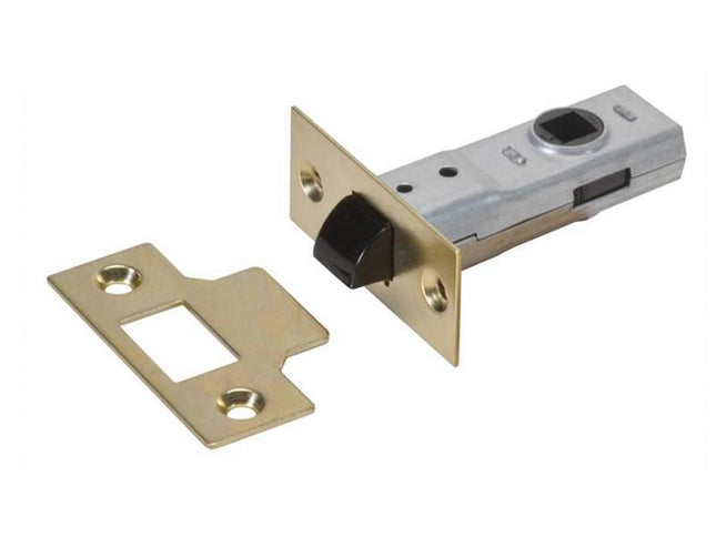 Union J2600 Tubular Latch Essentials Polished Brass Finish 65Mm 2.5In Boxed