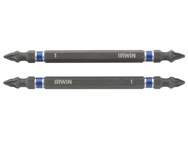 IRWIN Impact Double Ended Screwdriver Bits Pozi Pz1 100Mm Pack Of 2