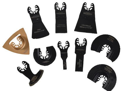 Faithfull Multi-Function Tool Mixed Blade Set 10 Piece