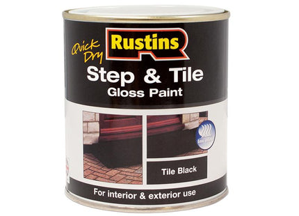 Rustins Quick Dry Step & Tile Paint Black 250Ml