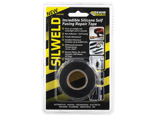 Everbuild Silweld Tape Black 3M