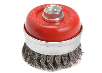 Faithfull Wire Cup Brush Twist Knot 100Mm M14 X 0.50Mm Steel Wire