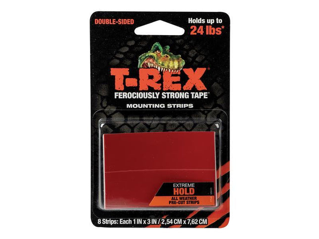 Shurtape T-REX Extreme Hold Mounting Strips 2.54 x 7.62cm (Pack 8)