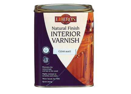 Liberon Natural Finish Interior Varnish Clear Matt 1 Litre