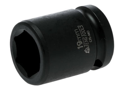 Teng Impact Socket Hexagon 6 Point 1/2In Drive 19Mm