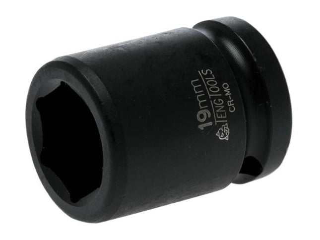 Teng Impact Socket Hexagon 6 Point 1/2In Drive 19Mm