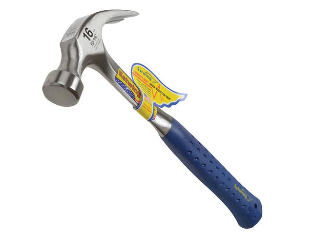 Estwing E3/16C Curved Claw Hammer - Vinyl Grip 450G (16Oz)