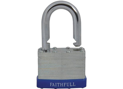Faithfull Laminated Steel Padlock 50Mm 3 Keys