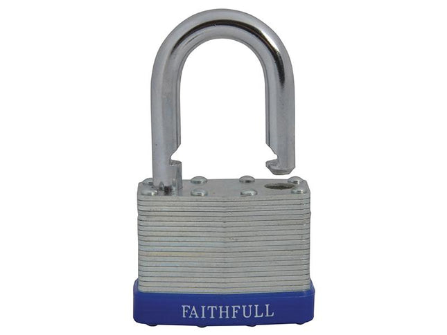 Faithfull Laminated Steel Padlock 50Mm 3 Keys