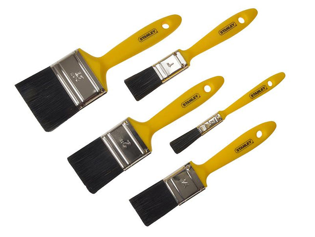 Stanley Tools Hobby Paint Brush Set Of 5 12 25 37 50 & 62Mm