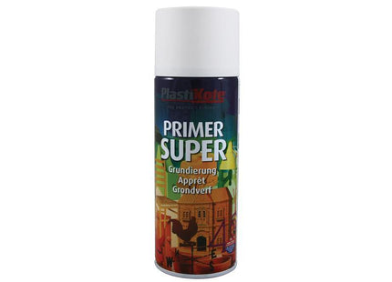 Plastikote Super Spray Primer White 400ml