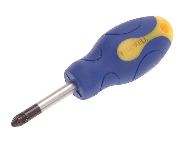 Faithfull Soft Grip Stubby Screwdriver Pozidriv Tip Pz2 X 38Mm