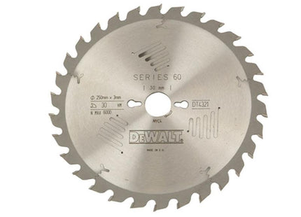 DEWALT Series 60 Circular Saw Blade 250 X 30Mm X 40T