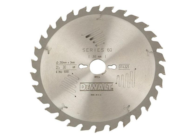 DEWALT Series 60 Circular Saw Blade 250 X 30Mm X 40T