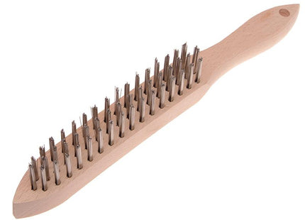 Faithfull 680/S3 Heavy-Duty Stainless Steel Scratch Brush - 3 Row