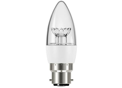 Energizer LED BC (B22) Clear Candle Dimmable Bulb, Warm White 470 lm 5.9W