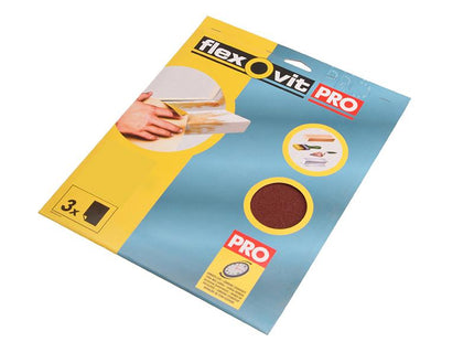 Flexovit Aluminium Oxide Sanding Sheets 230 X 280Mm Assorted (25)