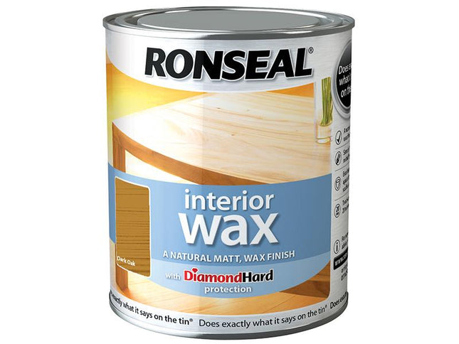 Ronseal Interior Wax Dark Oak 750Ml