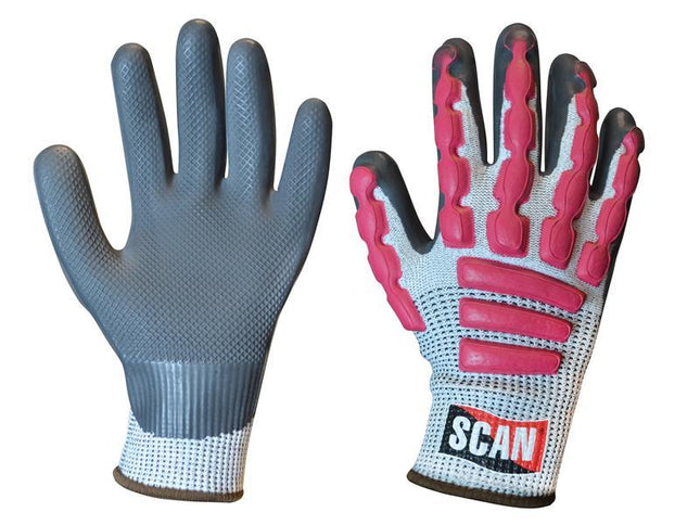 Scan Anti-Impact Latex Cut 5 Gloves - Extra Large (Size 10)