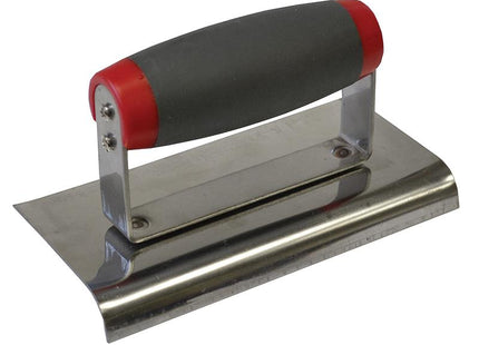 Faithfull Edging Trowel Soft Grip Handle 6 X 3In