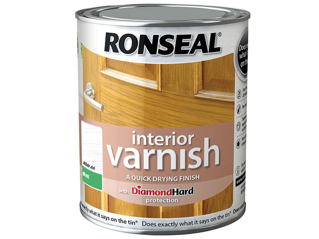 Ronseal Interior Varnish Quick Dry Matt White Ash 750Ml