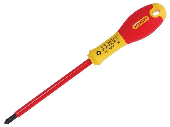 Stanley Tools Fatmax Vde Insulated Screwdriver Phillips Tip Ph2 X 125Mm