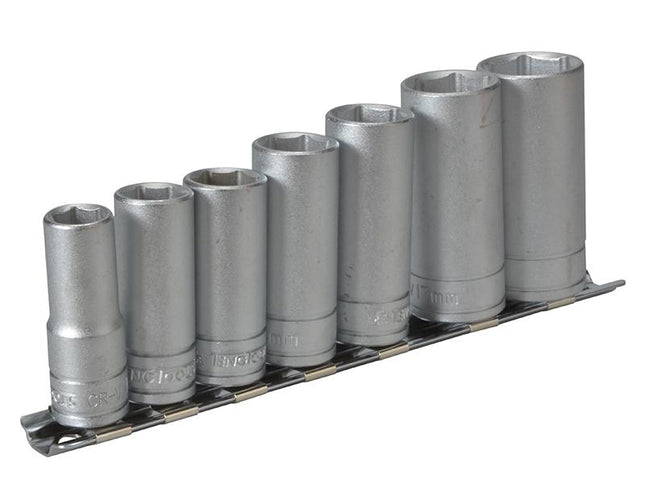 Teng M3807 Socket Clip Rail Set Of 7 Metric 3/8In Drive