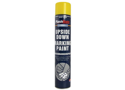 Plastikote Upside Down Marking Paint Yellow 750Ml