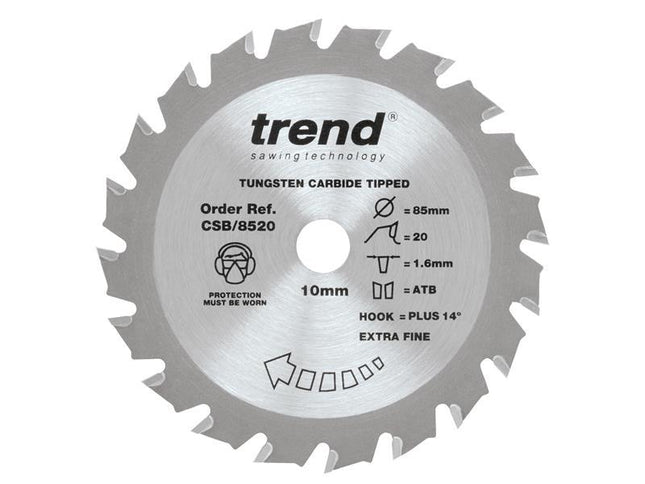 TREND CraftPro Mini Saw Blade 85 x 10mm x 20T