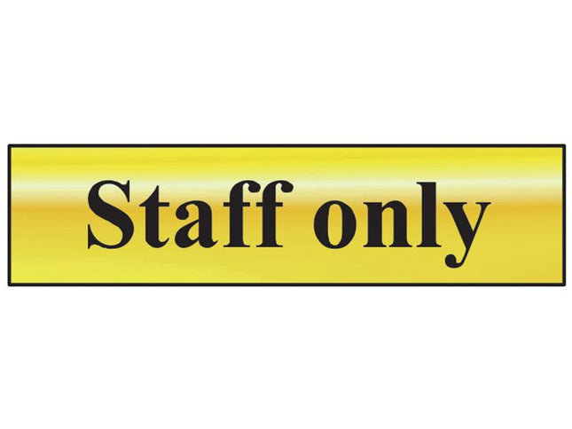 Scan Staff Only - Polished Brass Effect 200 X 50Mm