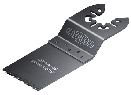 Faithfull Multi-Functional Tool Crv Flush Cut Wood Blade Side Set 34Mm
