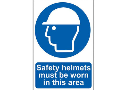 Scan Safety Helmets Must Be Worn In This Area - Pvc 400 X 600Mm