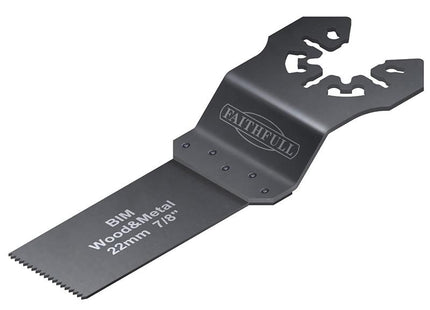 Faithfull Multi-Functional Tool Bi-Metal Flush Cut Wood/Metal Blade 22Mm