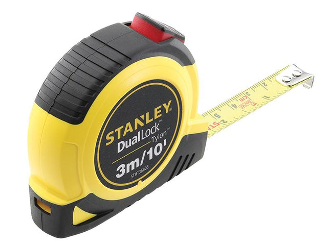 Stanley Tools Duallock Tylon Pocket Tape 3M/10Ft (Width 12Mm)