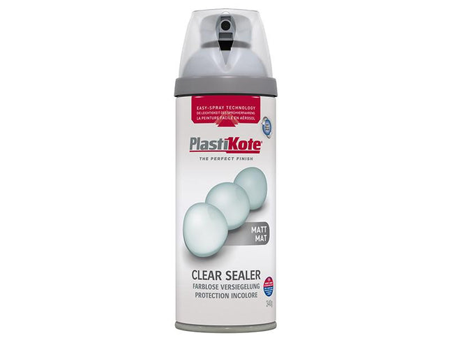 Plastikote Twist & Spray Matt Clear Sealer 400Ml