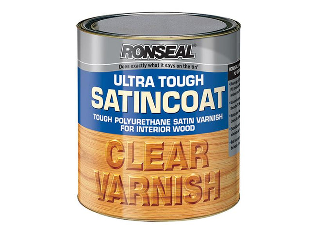 Ronseal Ultra Tough Internal Clear Satincoat Varnish 750Ml