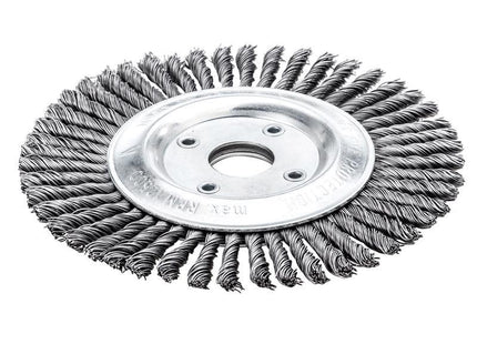 Lessmann Pipeline Brush 40 Knots 125 x 22.2mm Bore Steel Wire