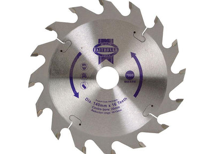 Faithfull Tct Circular Saw Blade 140 X 20Mm X 16T Pos