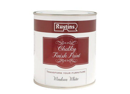 Rustins Chalky Finish Paint Windsor White 500Ml