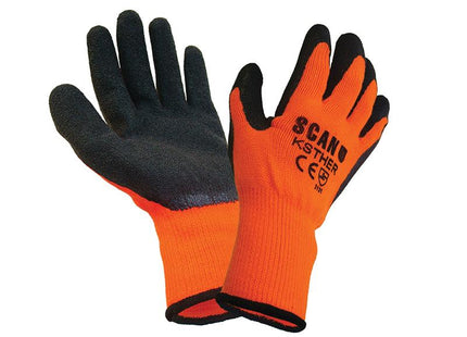 Scan Thermal Latex Coated Gloves - Large (Size 9) (Pack 5)