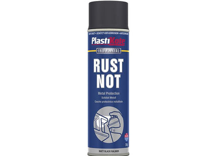 Plastikote Rust Not Spray Matt Black 500Ml