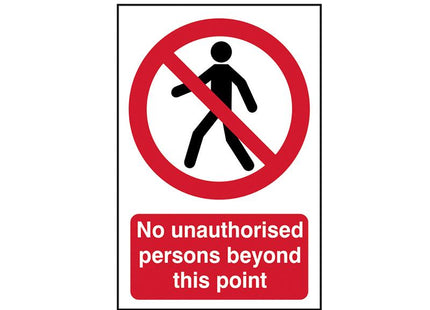 Scan No Unauthorised Persons Beyond This Point - Pvc 400 X 600Mm