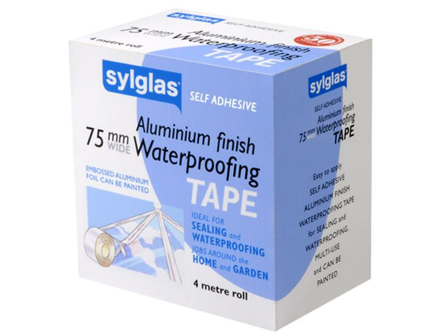 Sylglas Aluminium Finish Waterproofing Tape 75Mm X 4M Roll