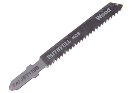 Faithfull Wood Jigsaw Blades Pack Of 5 T119B