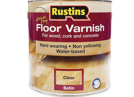 Rustins Quick Dry Floor Varnish Satin 2.5 Litre
