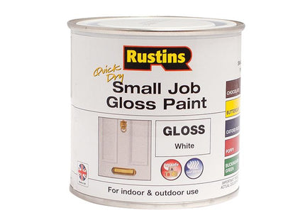 Rustins Quick Dry Small Job Gloss Paint White 250Ml