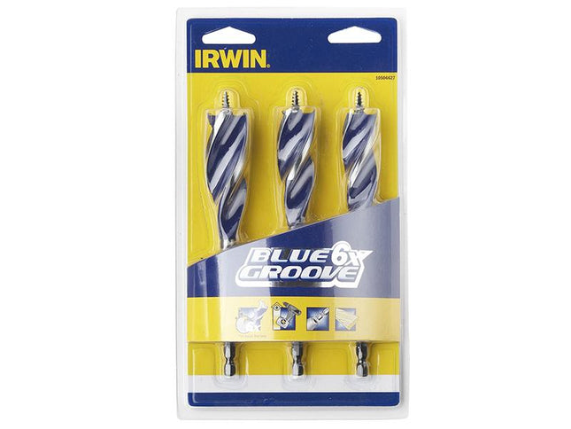 IRWIN Blue Groove 6X Wood Drill Bit Set 3 Piece 20-25Mm