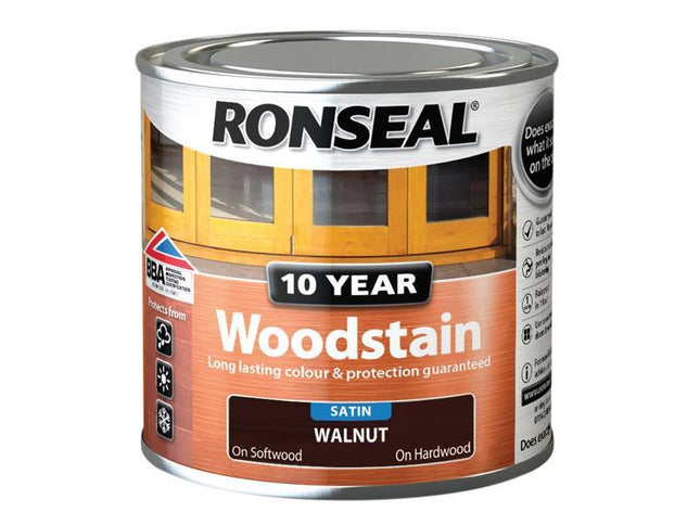 Ronseal 10 Year Woodstain Walnut 250Ml