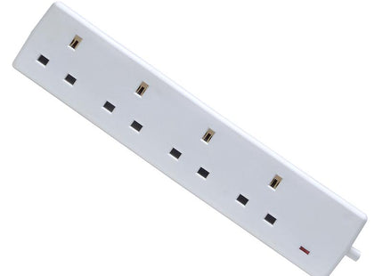 Smj Extension Lead 240 Volt 4 Way 13A 2 Metre Neon